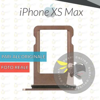 CARRELLO SIM APPLE IPHONE XS MAX SLOT PORTA SCHEDA LETTORE VANO TRAY ORO GOLD 234051617901