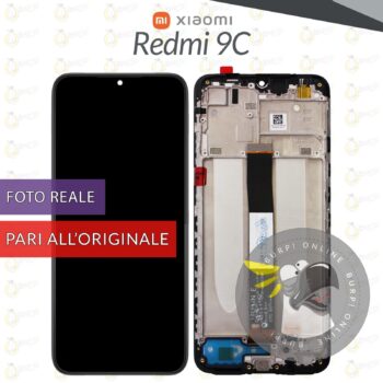 DISPLAY XIAOMI REDMI 9C M2006C3MG SCHERMO FRAME LCD VETRO TOUCH PARI A ORIGINALE 234789306031