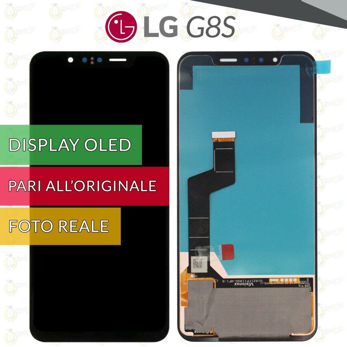 DISPLAY LG G8S ThinQ LM G810 LMG810EAW OLED SCHERMO VETRO LCD TOUCH SCREEN 234789275682