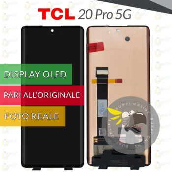 DISPLAY TCL 20 PRO 5G T810S SCHERMO OLED VETRO TOUCH SCREEN LCD PARI A ORIGINALE 235324348342