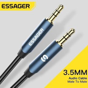 CAVETTO AUX ESSAGER CAVO HIFI AUDIO JACK 3.5 MASCHIO / MASCHIO METRI 0.50
