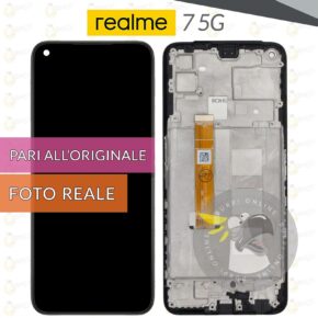 Display realme 7 5g rmx2111 schermo lcd + vetro touch screen completo di frame