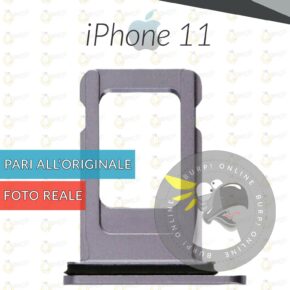 Carrello sim apple iphone 11 slot porta scheda lettore vano tray porpora purple pari a originale