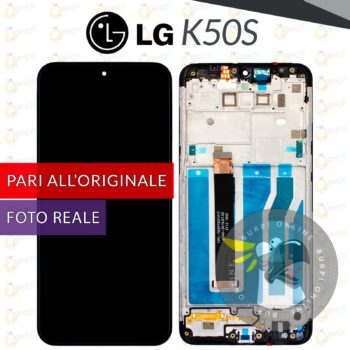 DISPLAY LG K50S LMX540 X540 SCHERMO LCD FRAME TOUCH SCREEN PARI A ORIGINALE 234789088236