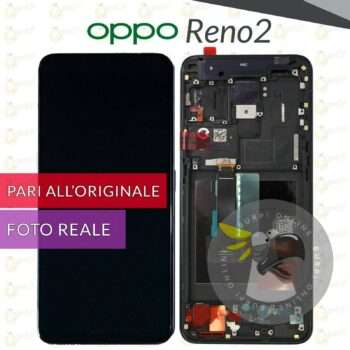 DISPLAY OPPO RENO 2 CPH1907 SCHERMO OLED FRAME NERO TOUCH SCREEN VETRO LCD 235451470287