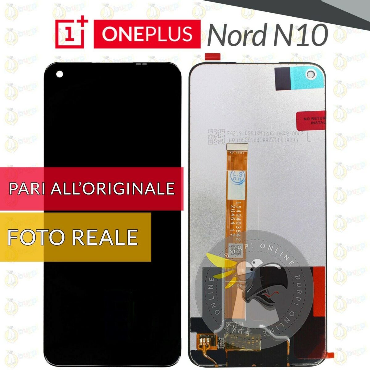 DISPLAY ONEPLUS NORD N10 5G BE2025 BE2026 BE2028 BE2029 SCHERMO TOUCH VETRO LCD 234320900789